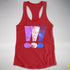 Drag Pride Grunge Exclamation Points Racerback Tank - Red